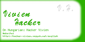 vivien hacker business card